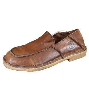 Baffin Hammock Pure Men Casual Slip On Shoe Size 9 Daily Wear Brown Leather